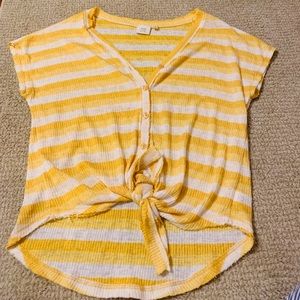 Dry goods yellow knot top